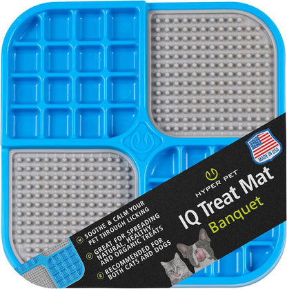 IQ Treat Lick Mat for Dogs & Cats | Dog & Cat Slow Feeder & Enrichment Toy | Made in USA